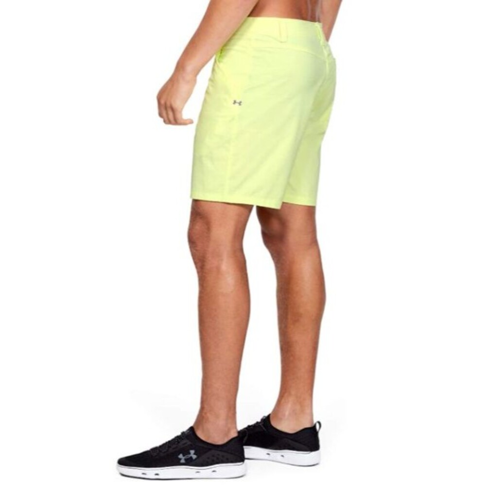 Under Armour Men's UA Neon Yellow Green Fish Hunter 8" Shorts Size 40 New
